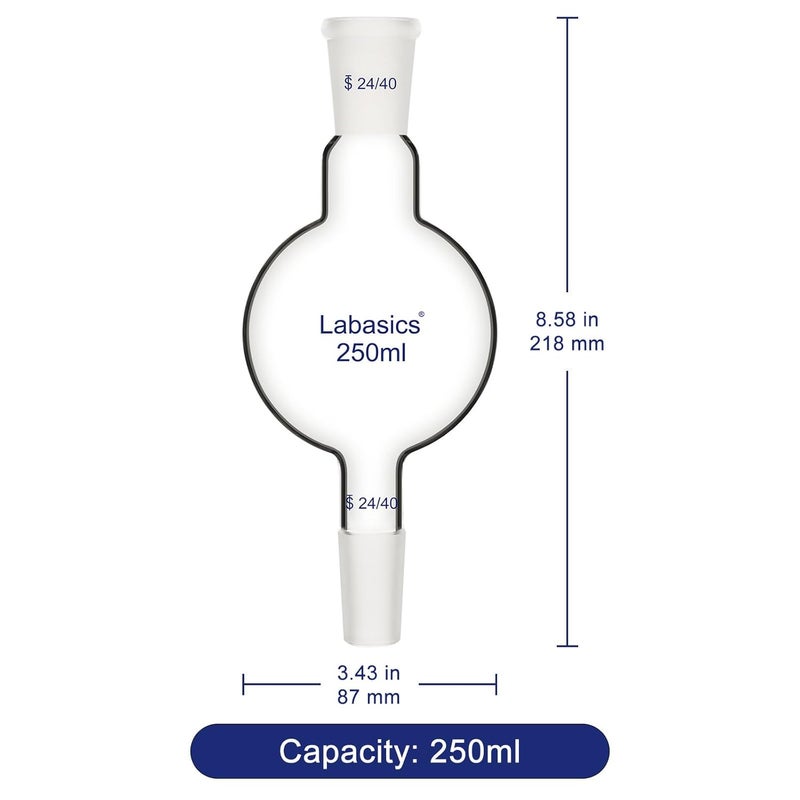 Labasics 250ml Glass Chromatography Reservoir, Borosilicate Glass for Chromatography Experiments - Image 4